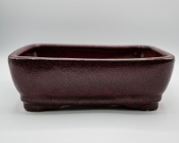 8X6X3  Redish rectangular bonsai pot